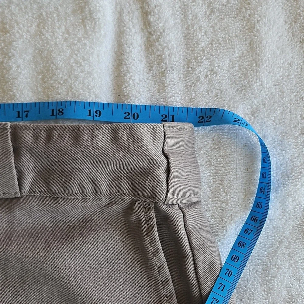Dickies Men's Brown Twill Workwear Pants 44x30‎ Flat Front Straight Relaxed